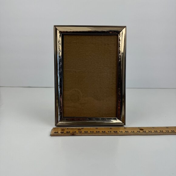 Vtg‎ Lot Tabletop Gold Metal Picture Photo Frames BiFold Hinged Easel Back READ - Picture 10 of 11